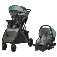 Evenflo Advanced SensorSafe Epic Travel System w/ LiteMax Infant Car Seat, Blue Fog