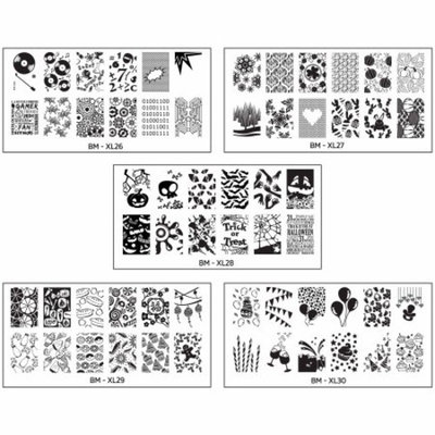 Full Nail Designs - XL Stamping Plates Set 3