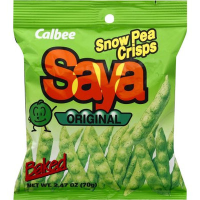 Calbee Saya Original Baked Snow Pea Crisps, 2.47 oz, (Pack of 6)