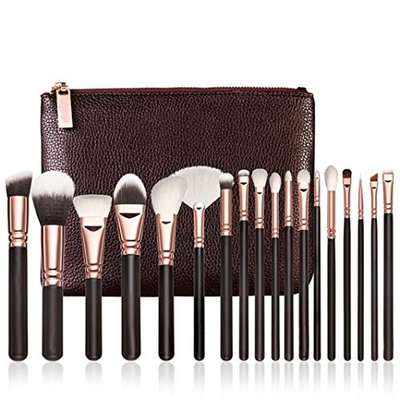Loyalt 18PCS Rose Gold Makeup Brush Complete Eye Set Tools Powder Blending Brush
