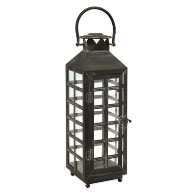 Style & Home Drake Tall Candle Lantern One Size Grey