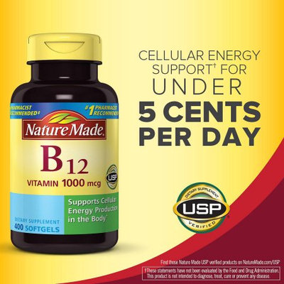 Nature Made Vitamin B-12 1000mcg 400 Softgels