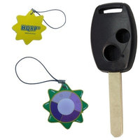 HQRP 2 Buttons Key Fob for Honda Fit 2007 2008 2009 07 08 09 Remote Uncut Shell plus HQRP UV Chain / UV Health Meter