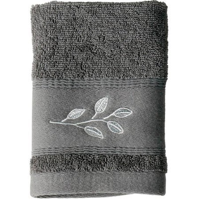 Saturday Knight, Ltd. Mainstays Silver Leaves Washcloth