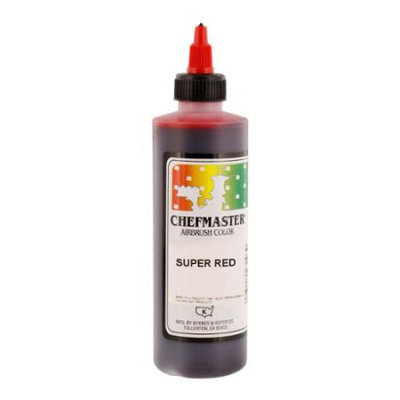 Chefmaster 9-Ounce Super Red Airbrush Cake Decorating Food Color