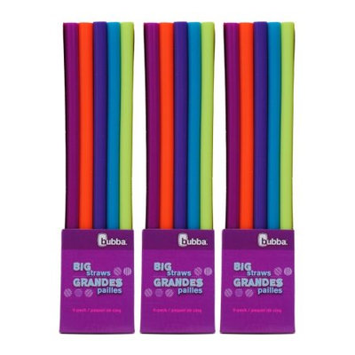 Bubba Brands Bubba Big Straws 5ct Reusable Staws, Bold Colors (Pack of 3)