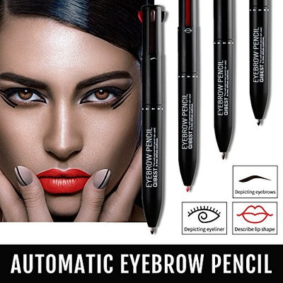 LtrottedJ 4 In 1 Waterproof Lip Liner Pencil Long Lasting Lipliner, Eyebrow Pencil Makeup Tools