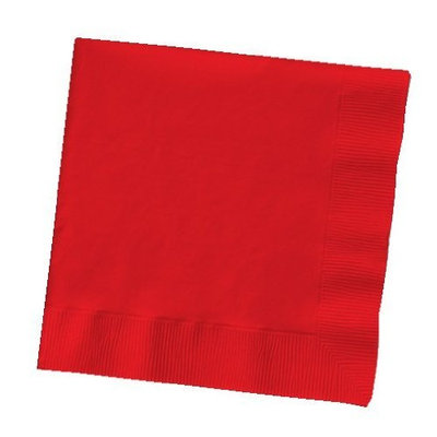 150-Count Touch of Color Paper Lunch Napkins, Classic Red