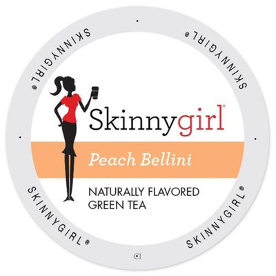 Single Cup Coffee Skinnygirl Peach Bellini Green Tea, Single Serve Cup Portion Pack for Keurig K-Cup Brewers