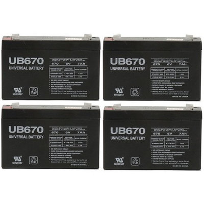 UB670 6V 7AH SLA Battery F1 Terminal - PACK OF 4 BATTERIES