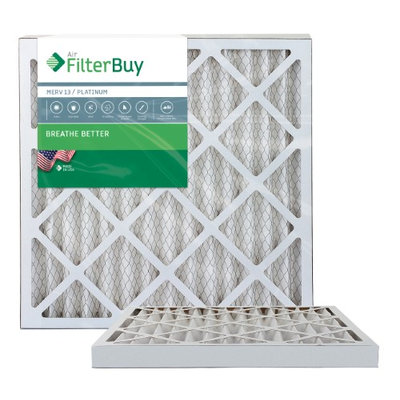 AFB Platinum MERV 13 24x24x2 Pleated AC Furnace Air Filter. Filters. 100% produced in the USA. (Pack of 2)