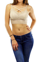 Luxury Divas Lace Bralette With Front Detail