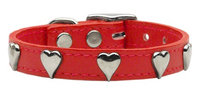 Mirage Pet Products 8315 10RD Heart Leather Red 10