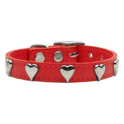 Mirage Pet Products 8315 10RD Heart Leather Red 10