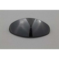 Black oval shape plastic curved barrette hair clip 4.5 long 1 3/4 wide