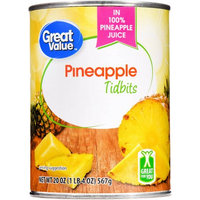 Great Value Pineapple Tidbits, 20 oz