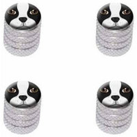 Boston Terrier Face Dog Pet Tire Rim Wheel Aluminum Valve Stem Caps, Multiple Colors