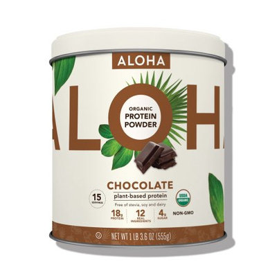 Aloha Protein Powder Tin, Chocolate, 1.12 Lb