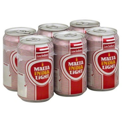 Malta India Light - Puerto Rico's Famous Malt Beverage - 8 oz Cans - 48 Fl Oz per Six Pack (Count of 2)