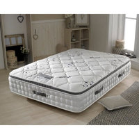 Pillow-Top 2500 Pocket Sprung, Happy Beds Ametist Medium Tension Mattress with Air Stream Fibre Fillings - 4ft Small Double (120 x 190 cm)