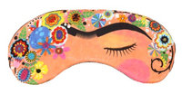 Trovelore Treasures & Tales Handmade Embelished 100% Silk Sleep Eye Mask- Frida Kahlo