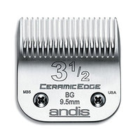 Andis CeramicEdge Carbon-Infused Steel Clipper Blade, Size-3-1/2, Includes A Bonus BeauWis Blade Brush
