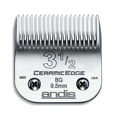 Andis CeramicEdge Carbon-Infused Steel Clipper Blade, Size-3-1/2, Includes A Bonus BeauWis Blade Brush