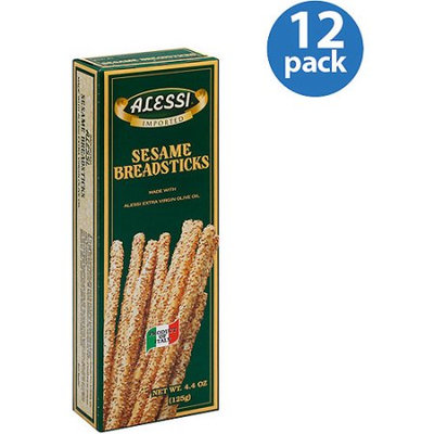 Alessi Sesame Breadsticks, 4.4 oz, (Pack of 12)
