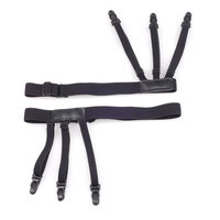 2 x Punk Mens Shirt Stays Holders Elastic Garters Leg Thigh Garter Belt Suspender
