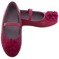 L'Amour Fuchsia Rosette Ballet Flat Style Shoe Girl 11-2