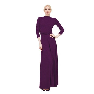 VON VONNI Women's Violet Metallic Victoria Long Sleeve Transformer Dress NWT