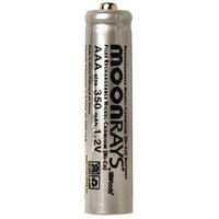 Moonrays 97126 Rechargeable NiCd Batteries for Solar Powered Units (AAA, 4-Piece Pack)