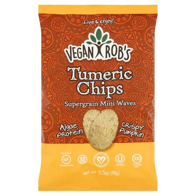 Vegan Rob's Veganrobs, Chip Rice Tumeric, 3.5 Oz (Pack Of 12)