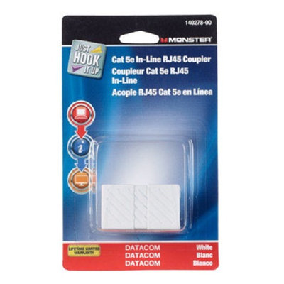 Vanco International Monster White Category 5E In-Line Coupler (140278-00)