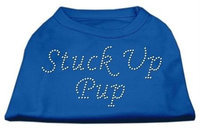 Ahi Stuck Up Pup Rhinestone Shirts Blue Med (12)