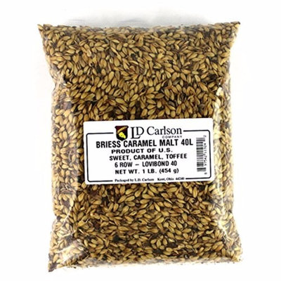 Briess Grain U.S. Brewers Malt for Beer Making & Home Brewing 1 LB (Caramel 40L)
