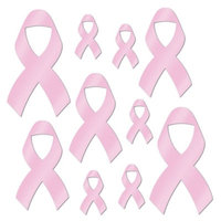 Pink Ribbon Foil Cutouts (10ct)