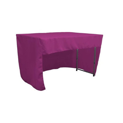 LA Linen TCpop-OB-fit-48x24x30-MagentaP81 1.42 lbs Open Back Polyester Poplin Fitted Tablecloth Magenta