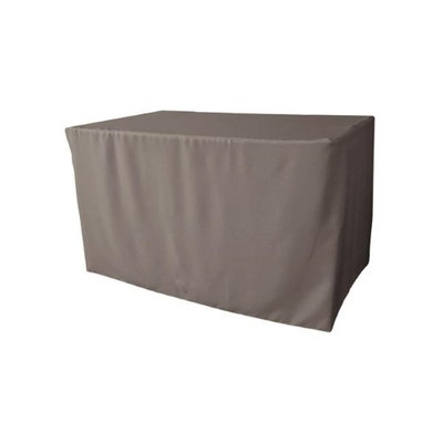 LA Linen TCpop-fit-48x30x30-GrayDrkP12 1.8 lbs Polyester Poplin Fitted Tablecloth Dark Gray