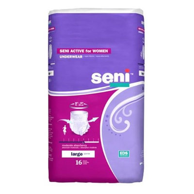 Seni Seni-S-MS18-AW1 Active for Women Underwear-Moderate Small & Medium - 18 Per Pack