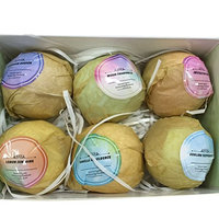 Ovovo Bath Bombs Gift Set Organic Bath Salt Bombs Skin Care Oil Handmade Sea Salt Body Scrub Exfoliator Pack of 6 Body Cleaner
