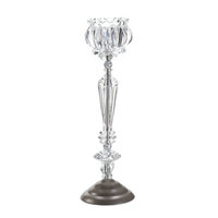 Gallery Of Light Candle Pillar Holder, Decorative Rustic Crystal Tall Glass Pillar Candle Holder
