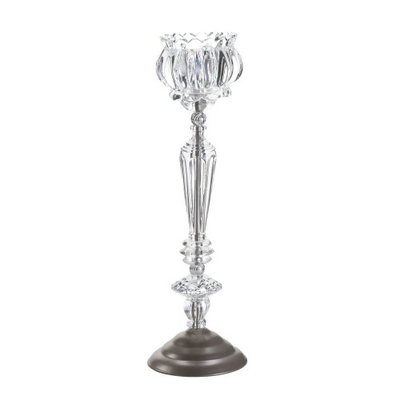 Gallery Of Light Candle Pillar Holder, Decorative Rustic Crystal Tall Glass Pillar Candle Holder