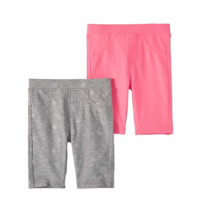 Freestyle Revolution Girls' French Terry Solid and Print Bermuda Short 2-Pack Set