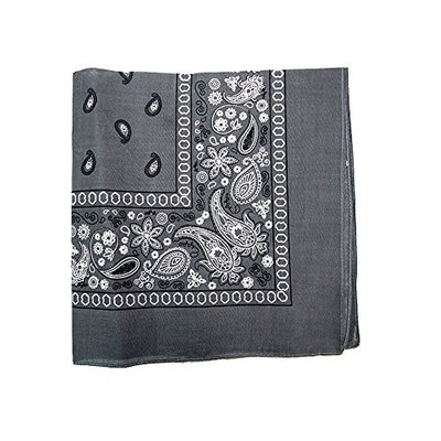 Paisley Bandanas Head Wrap, 100% Cotton Double Sided, 21 x 21 Inch