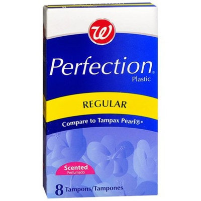 W WALGREENS BRAND REGULAR PLASTIC TAMPONS 8CT (LOT OF 3 BOXES = 24 TOTAL) COMPARE TO TAMPAX PEARL