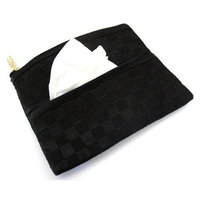 Coin Purse & Pouch with Pocket Tissue Holder, Satin Fabric