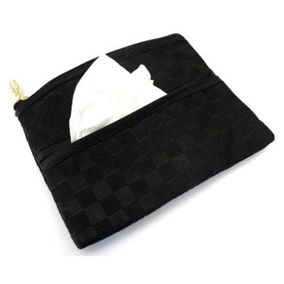 Coin Purse & Pouch with Pocket Tissue Holder, Satin Fabric