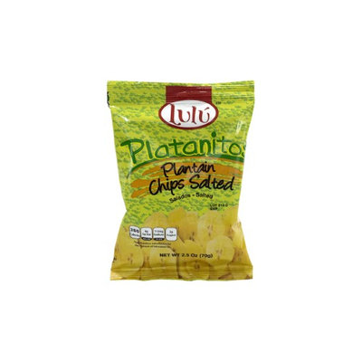 Lulu Platanitos Salted Plantain Chips, 2.5 Oz, Pack Of 24 Bags