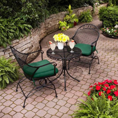 Better Homes and Gardens Clayton Court 3-Piece Motion Outdoor Bistro Set, Green, Seats 2